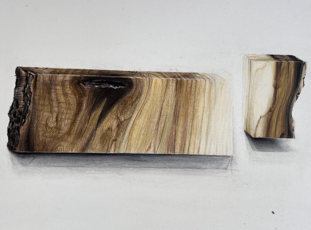 colored drawing piece of wood design